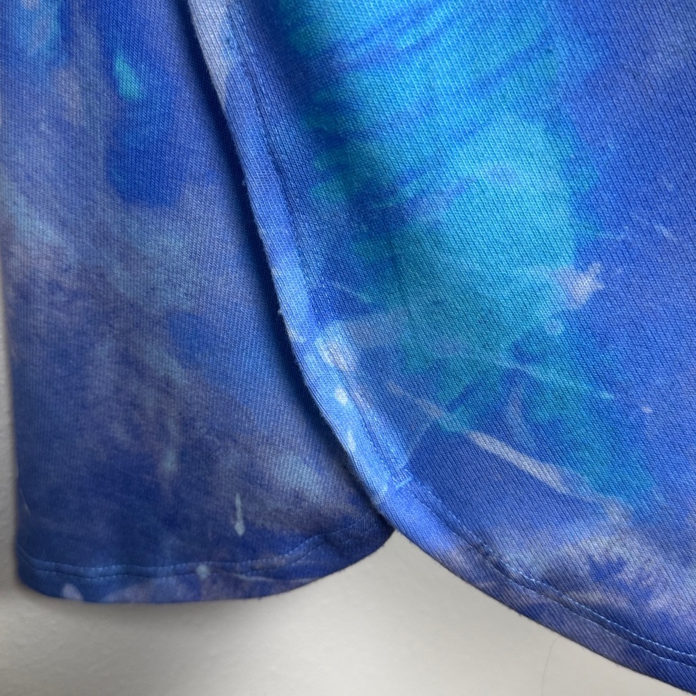 Soft Surroundings Tunic Top 3X Lilac Watercolor 3/4 Slv Comfy Stretch Cozy Artsy - Picture 11 of 15